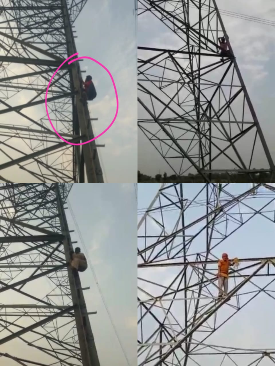 सतना / मुआवजा के इंतजार में 10 साल गुजरे, हाईटेंशन बिजली टाॅवर पर चढ़े किसान